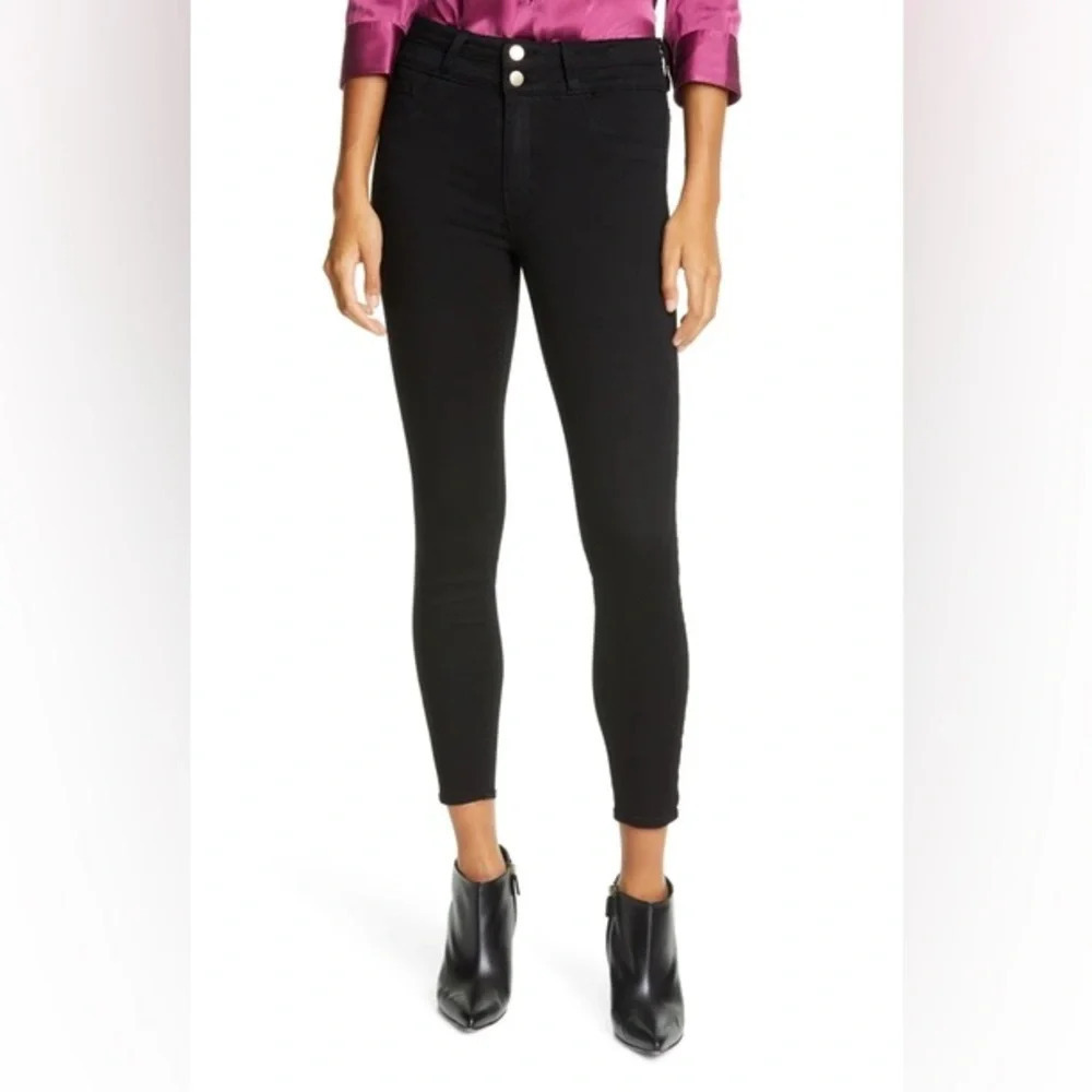 L AGENCE Peyton High Waist Crop Skinny Jeans